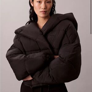 Calvin Klein Wrap Black Puffer Jacket